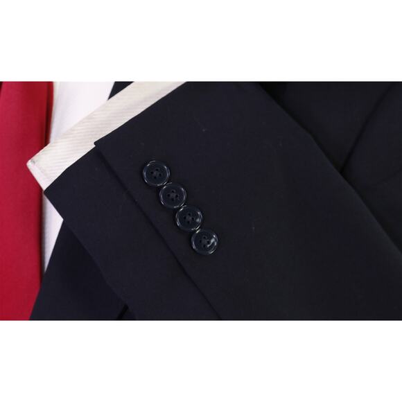 Calvin Klein Men's Solid Navy Blue 2-Btn Wool Stretch Suit 40R - Picture 6 of 10